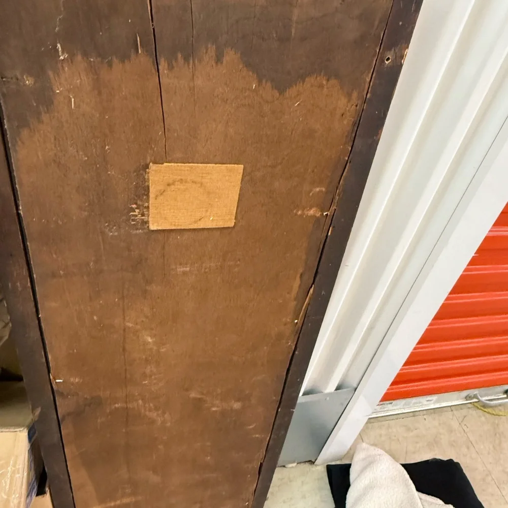 Full Length Wood-Framed Standing Mirror - Brown Frame, Clear Glass